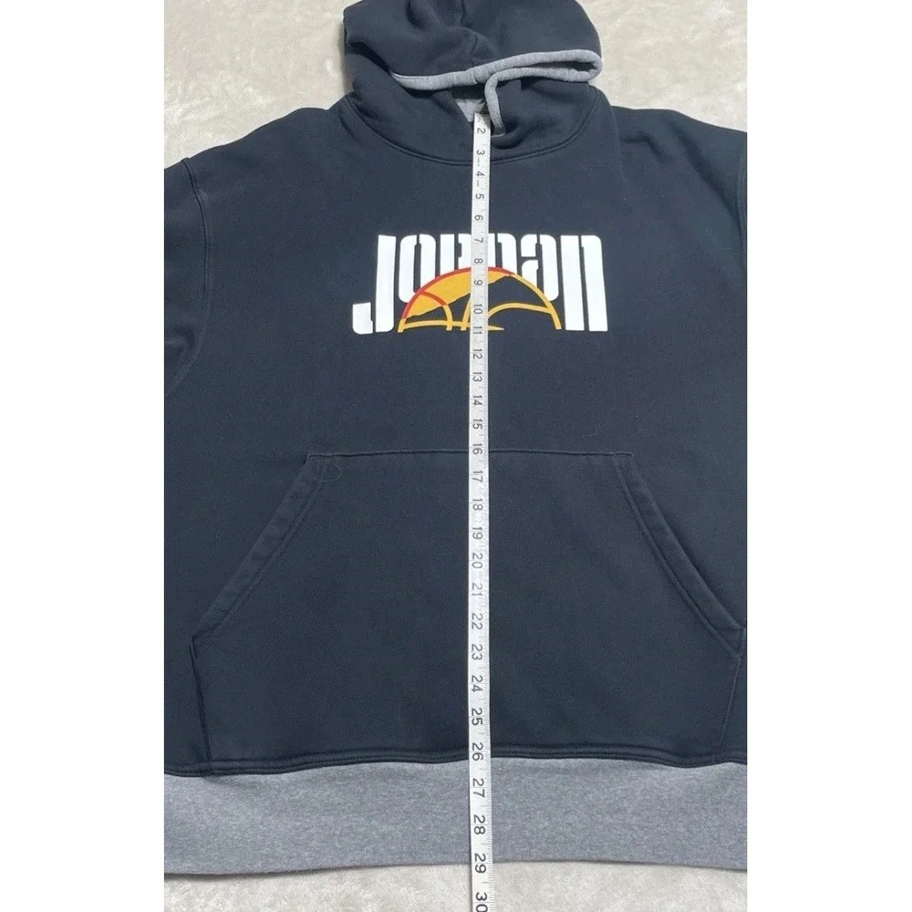Nike Jordan Hoodie Mens Size XL Black Spell Out Graphic Pullover Sweatshirt
